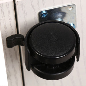 Cassettiera Schedario da Ufficio in legno Bianco 2 Cassetti con Serratura 40x45x55cm