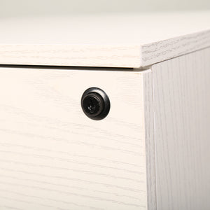 Cassettiera Schedario da Ufficio in legno Bianco 2 Cassetti con Serratura 40x45x55cm