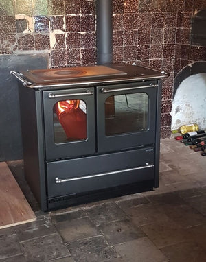 CUCINA LEGNA 7,5 KW SOVRANA EASY EVO 2.0 ANTRACITE