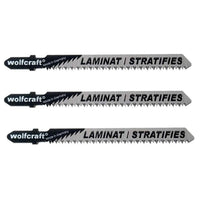 Set 3 Lame per Seghetti Alternativi HCS Attacco T Laminato Parquet Wolfcraft