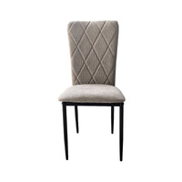 Sedia in Velluto Moderna kIT 4pz Struttura in Metallo Rivestimento in Velluto Beige