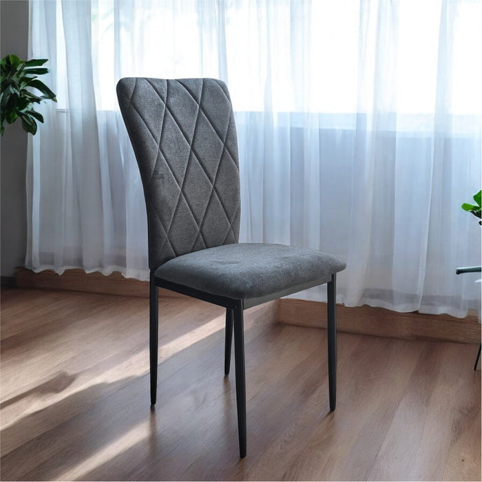 Sedia in Velluto Moderna kIT 4pz Struttura in Metallo Rivestimento in Velluto Tortora