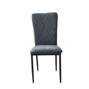 Sedia in Velluto Moderna kIT 4pz Struttura in Metallo Rivestimento in Velluto Tortora