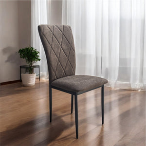 Sedia in Velluto Moderna kIT 4pz Struttura in Metallo Rivestimento in Velluto Fango