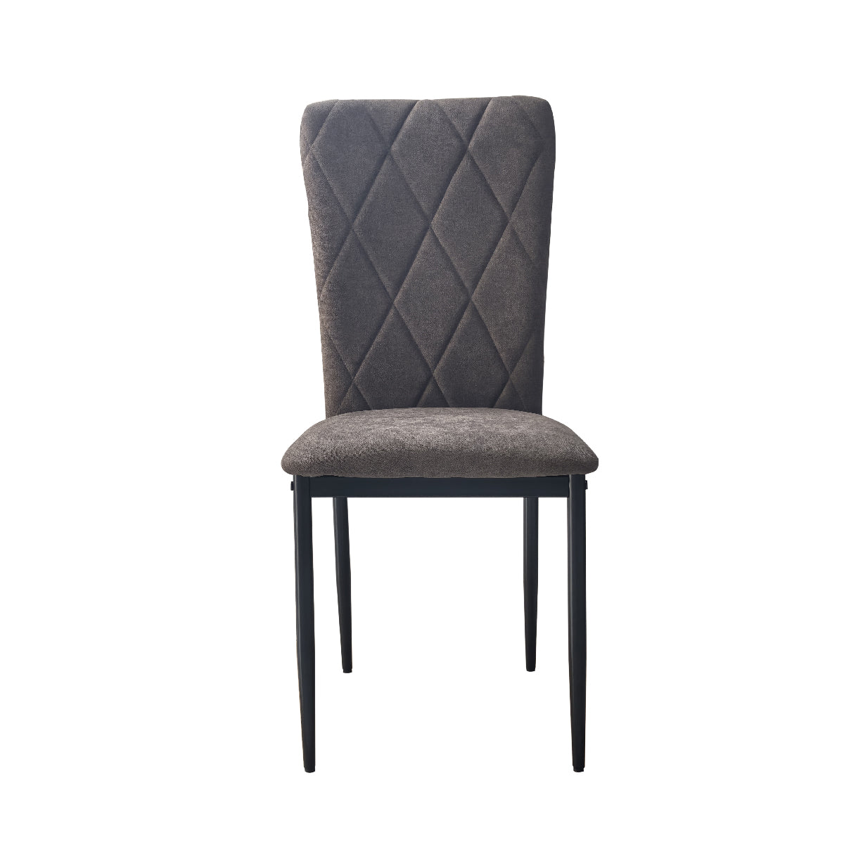 Sedia in Velluto Moderna kIT 4pz Struttura in Metallo Rivestimento in Velluto Fango