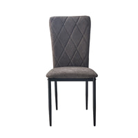 Sedia in Velluto Moderna kIT 4pz Struttura in Metallo Rivestimento in Velluto Fango