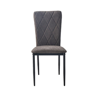 Sedia in Velluto Moderna kIT 4pz Struttura in Metallo Rivestimento in Velluto Fango