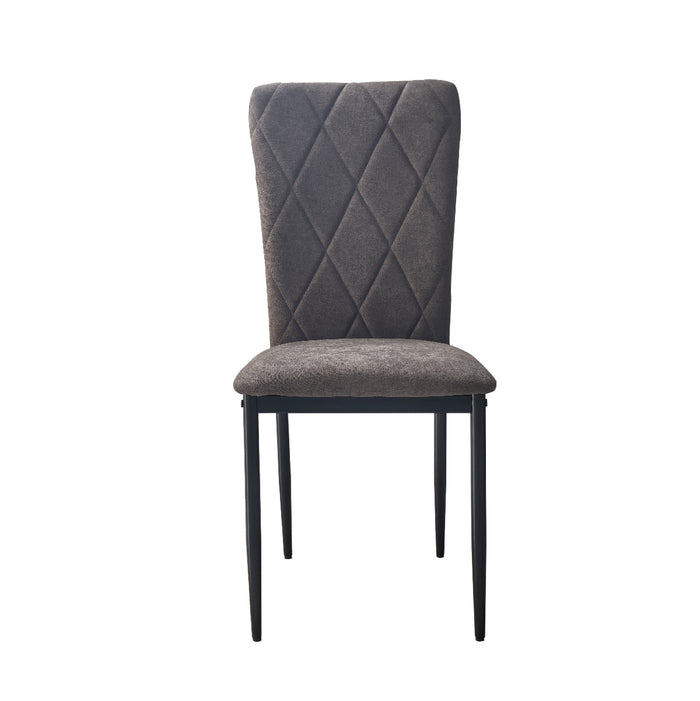 Sedia in Velluto Moderna kIT 4pz Struttura in Metallo Rivestimento in Velluto Fango