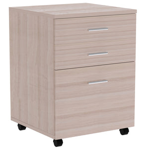 Cassettiera Scrivania Ufficio Legno MDF Mobiletto Stampante 3 Cassetti Olmo