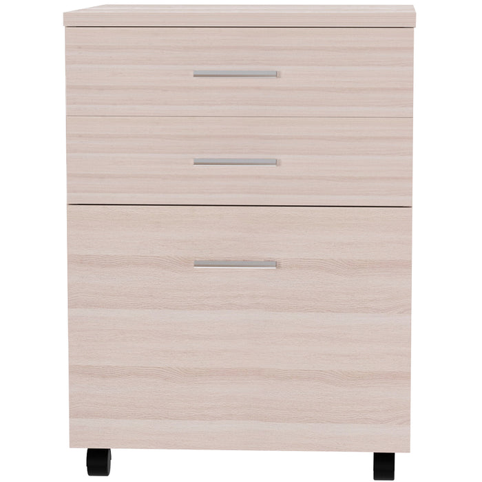 Cassettiera Scrivania Ufficio Legno MDF Mobiletto Stampante 3 Cassetti Olmo