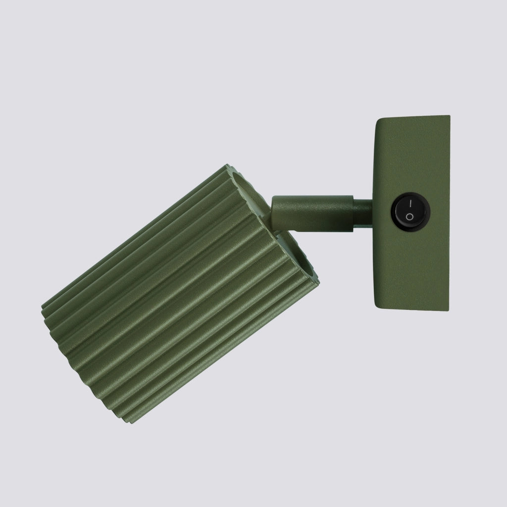 Applique moderna verde oliva orientabile GU10 Pure Lume