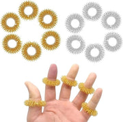 Set di 12 anelli di massaggi per dita acupresso per ridurre lo stress