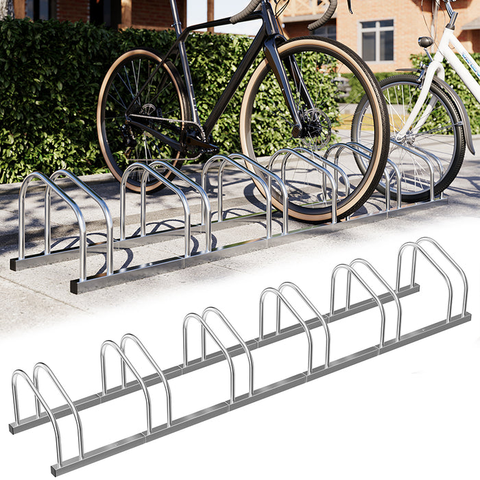 Parcheggio Porta Bici 6 Posti Stand Cavalletto Rastrelliera Bicicletta Acciaio