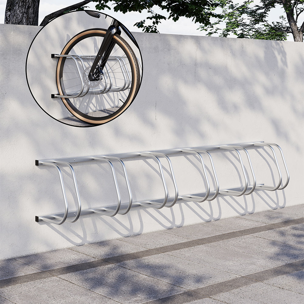 Parcheggio Porta Bici 6 Posti Stand Cavalletto Rastrelliera Bicicletta Acciaio