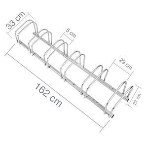Parcheggio Porta Bici 6 Posti Stand Cavalletto Rastrelliera Bicicletta Acciaio