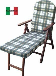 POLTRONA AMALFI CON PROLUNGA VERDE SCOZZESE LEGNO NOCE RECLINABILE 4 POSIZIONI