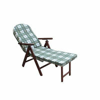 POLTRONA AMALFI CON PROLUNGA VERDE SCOZZESE LEGNO NOCE RECLINABILE 4 POSIZIONI