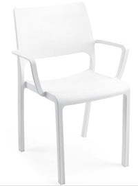 SEDIA TRAMONTANA BIANCO IMPILABILE IN POLIPROPILENE PER ESTERNO E INTERNO