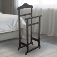 INDOSSATORE APPENDIABITI DA CAMERA IN LEGNO DI FAGGIO NERO 44 X 25 X 98 H