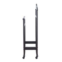 INDOSSATORE APPENDIABITI DA CAMERA IN LEGNO DI FAGGIO NERO 44 X 25 X 98 H