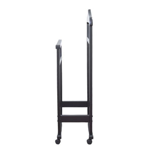 INDOSSATORE APPENDIABITI DA CAMERA IN LEGNO DI FAGGIO NERO 44 X 25 X 98 H