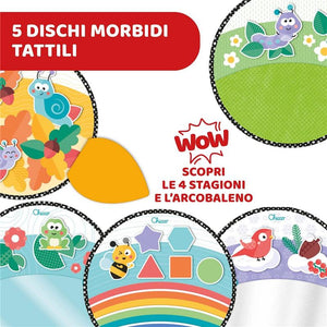 CHICCO TAPPETO SENTIERO DELLE STAGIONI SENSORIALE E INCASTRI 5 TAPPETINI +SUONI E LUCI PER NEONATO E BAMBINI 9+ MESI