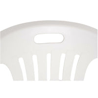 Sedia Piona da giardino in resina bianca con braccioli