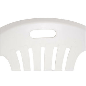 Sedia Piona da giardino in resina bianca con braccioli