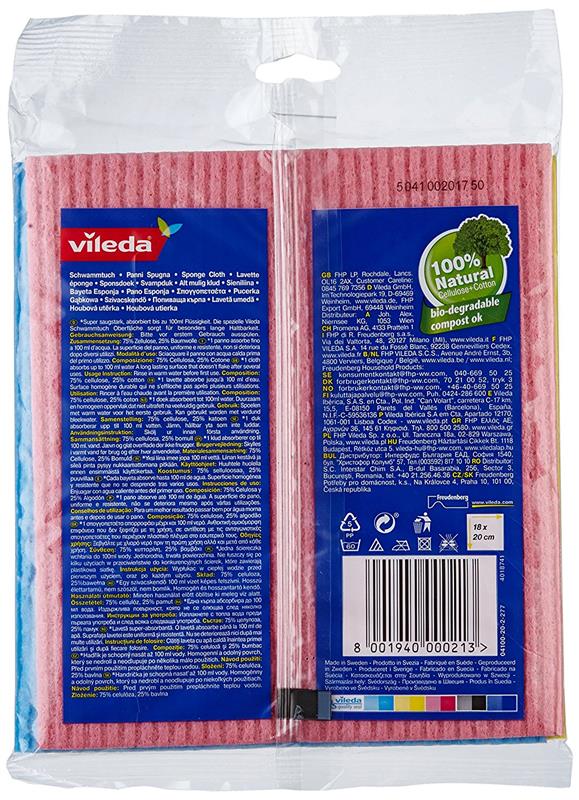 VILEDA 3 PANNI SPUGNA SUPER ASSORBENTI