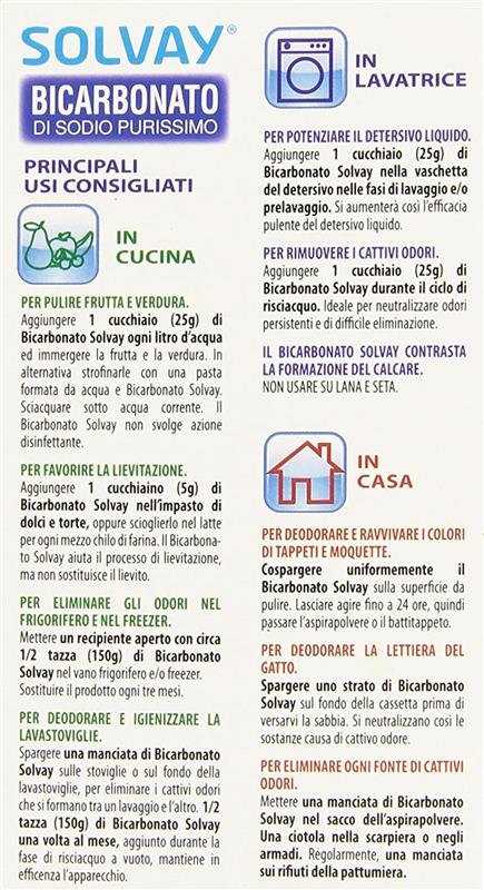 SOLVAY BICARBONATO DI SODIO PURISSIMO 500 GR