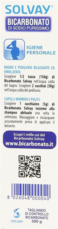 SOLVAY BICARBONATO DI SODIO PURISSIMO 500 GR