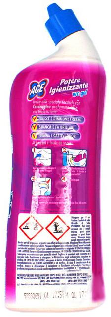ACE WC GEL CON CANDEGGINA PROFUMATA IN FORMATO DA 700 ML