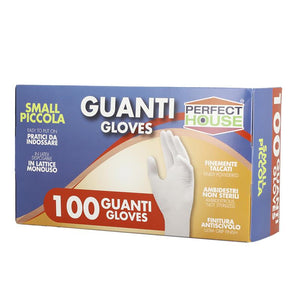 PERFECT HOUSE GUANTI IN LATTICE MONOUSO TALCATI 100 PEZZI