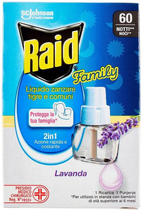 RAID LIQUIDO PER RICARICA ELETTRICA X 60 NOTTI ALLA LAVANDA