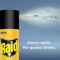 RAID INSETTICIDA SPRAY ELIMINA VESPE E CALABRONI PER USO INTERNO AZIONE RAPIDA PER SPRUZZO DIRETTO 400 ML