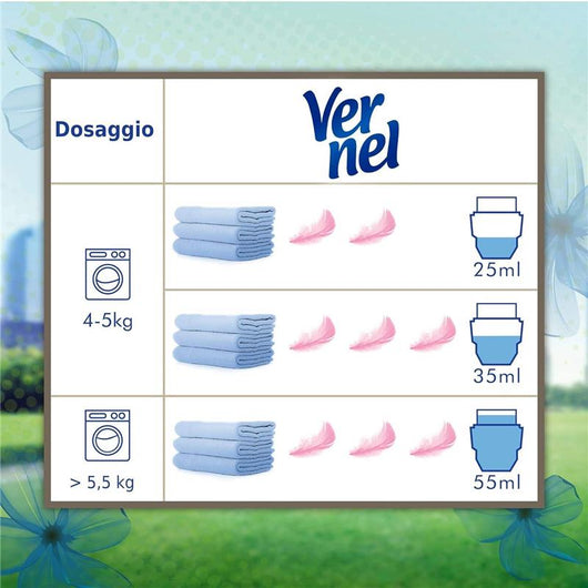 VERNEL LAVANDA AMMORBIDENTE LAVATRICE INTENSA FRESCHEZZA E MORBIDEZZA CONFEZIONE XXL DA 1,9 LITRI 78 LAVAGGI