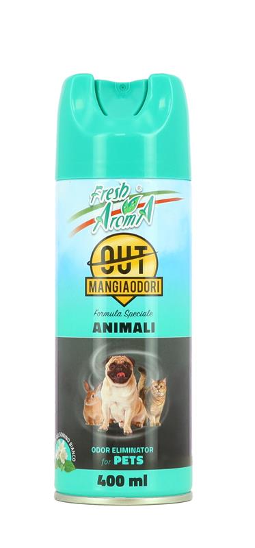 MAURY'S DEODORANTE AMBIENTE PER ODORI ANIMALI MENTA E GELSOMINO BIANCO 400ML