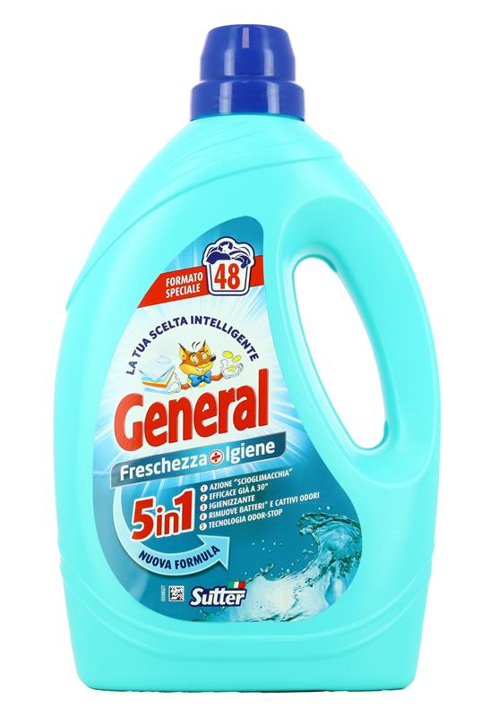 LIQUIDO LAVATRICE GENERAL 48 LAVAGGI 2,16LT IGIENE E FRESCHEZZA