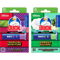 DUCK FRESH DISC  WC BASE E RICARICA DA  6 PZ GARDEN E TROPICAL ASSORTITO