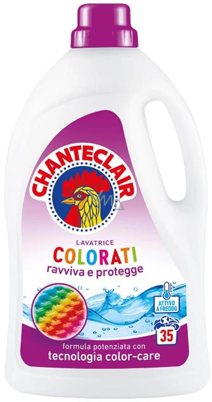 CHANTECLAIR DETERSIVO LIQUIDO LAVATRICE 35 LAVAGGI COLORATI RAVVIVA E PROTEGGE