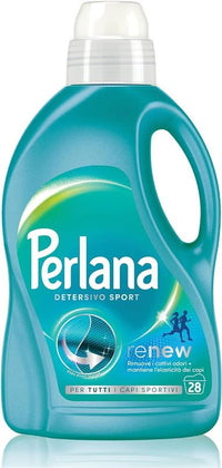 PERLANA DETERSIVO SPORT LAVATRICE LIQUIDO PER TUTTI I CAPI SPORTIVI RIMUOVE I CATTIVI ODORI 28 LAVAGGI