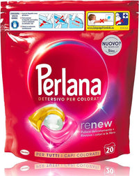 PERLANA DETERSIVO CAPS PER COLORATI (20 CAPS) PER TUTTI I CAPI COLORATI FIBRE RINNOVATE