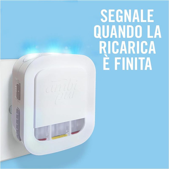 AMBI PUR 3VOLUTION PROFUMATORE 1 DIFFUSORE ELETTRICO  RICARICHE FRAGRANZA PRIMAVERILE ELIMINA ODORI FINO A 90 GIORNI