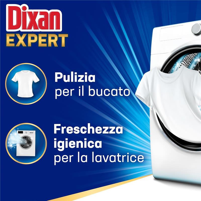 DIXAN DISCS 4IN1 EXPERT SMACCHIANTE DETERSIVO LAVATRICE 25 CAPSULE PULIZIA PROFONDA RIMUOVE LE MACCHIE DA 20°C