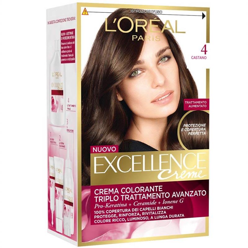 L'ORÉAL PARIS EXCELLENCE CREMA COLORANTE TRIPLO TRATTAMENTO AVANZATO 4 CASTANO