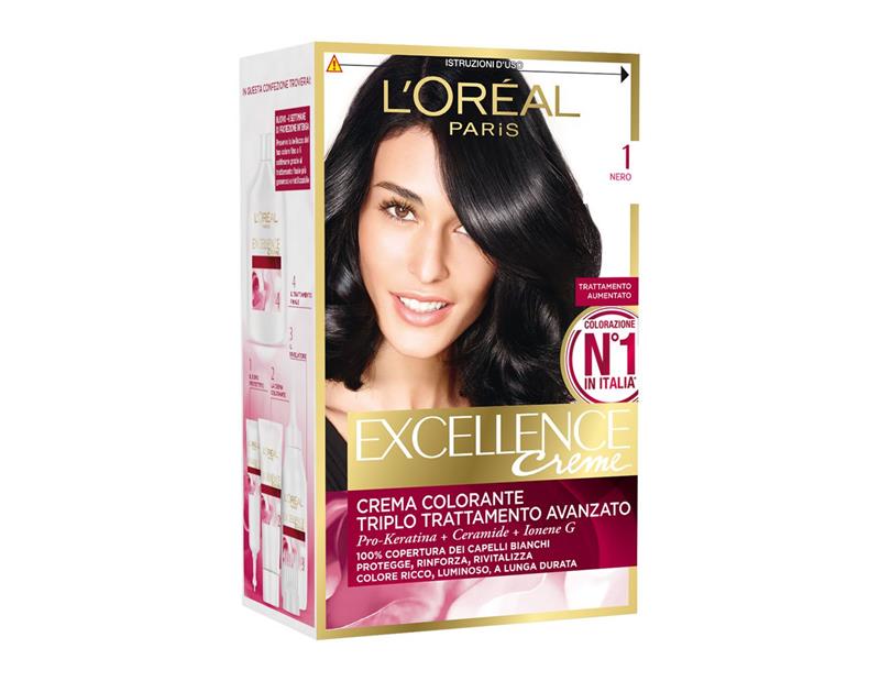 L'ORÉAL PARIS EXCELLENCE CREMA COLORANTE TRIPLO TRATTAMENTO AVANZATO 1 NERO