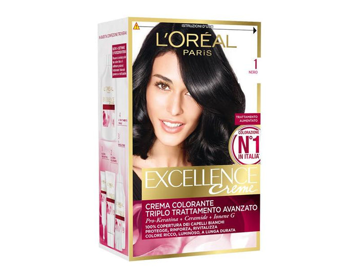 L'ORÉAL PARIS EXCELLENCE CREMA COLORANTE TRIPLO TRATTAMENTO AVANZATO 1 NERO
