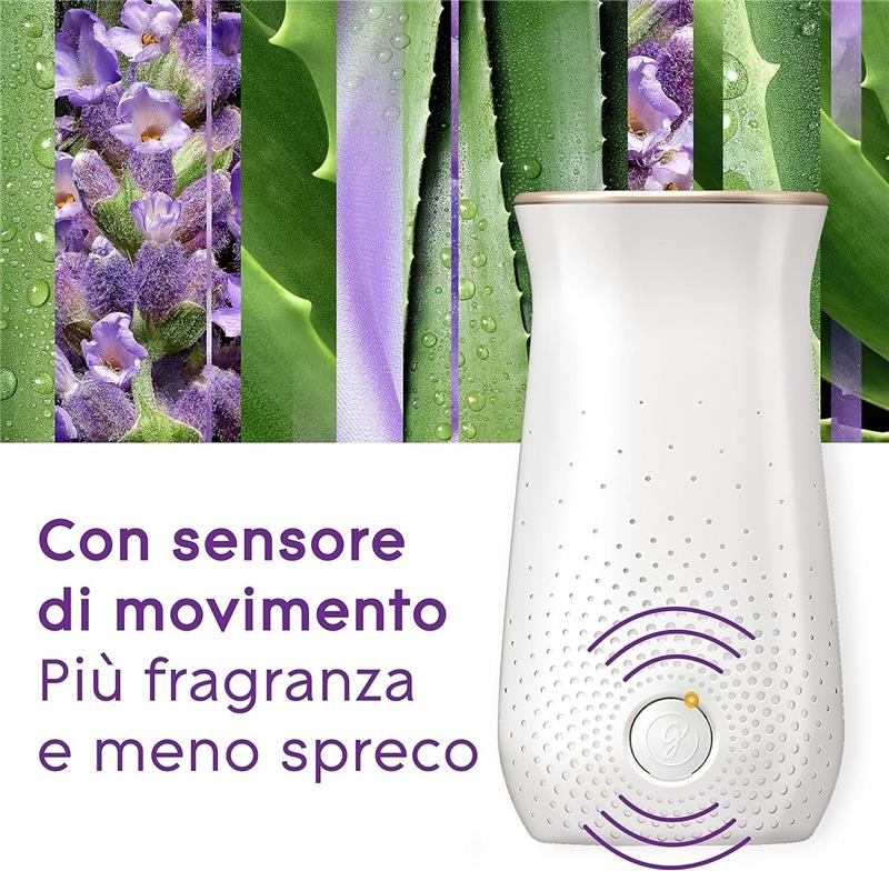 GLADE SENSE & SPRAY DEODORANTE PER AMBIENTI CON SENSORE DI MOVIMENTO FRAGRANZA LAVANDA 2 X 18 ML
