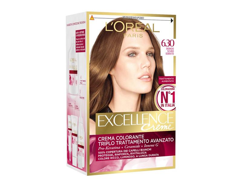 L'ORÉAL PARIS EXCELLENCE CREMA COLORANTE TRIPLO TRATTAMENTO AVANZATO 6.3 BIONDO SCURO DORATO