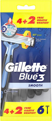 GILETTE BLUE 3 SMOOTH RASOIO USA E GETTA 6PZ